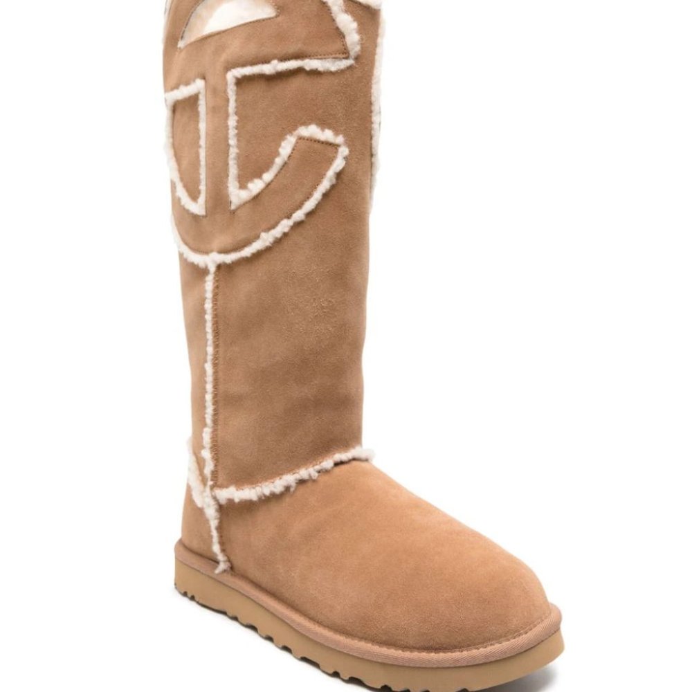 NEW. UGG x TELFAR TALL CHESTNUT BOOTS - Picture 3 of 3